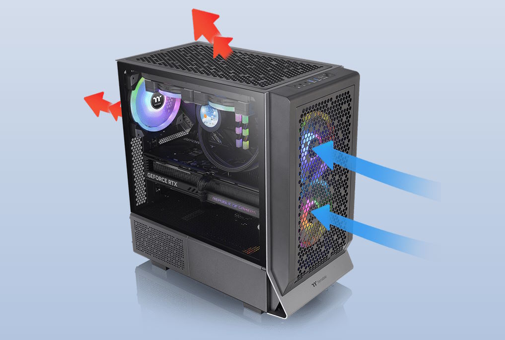 Thermaltake Ceres 300 TG ARGB Mid Tower เคสขนาดกลางที่ระบายความร้อนได้เหมือนเคสขนาดใหญ่ 2 Ceres 300 Airflow