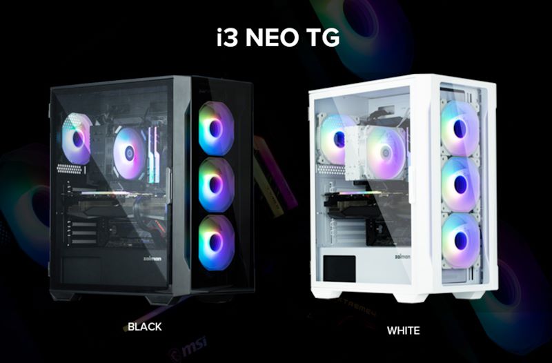 เคส Zalman i3 NeoTG พร้อมพัดลม ARGB 4 ตัว โชว์ไฟให้แสบตา ในราคาสุดคุ้ม 9 ZALMAN I3 Neo TG Black White