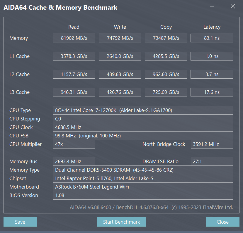 รีวิวเมนบอร์ด ASRock B760M Steel Legend WiFi รองรับซีพียู อินเทล คอร์ เจนฯ 12 และ 13 14 cachemem 5400