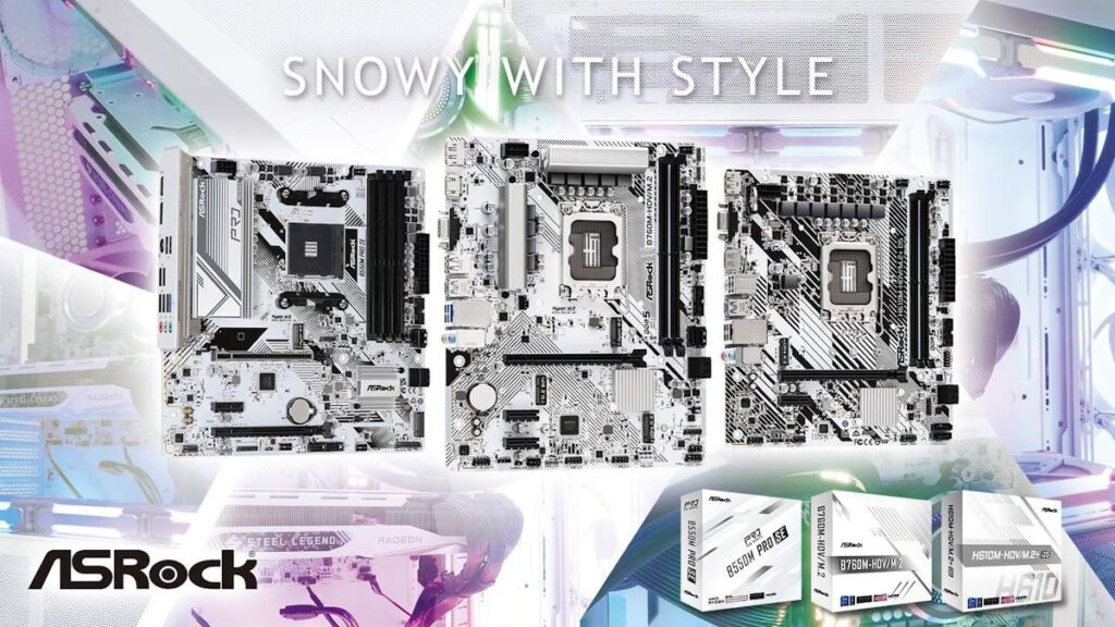 ASRock เปิดตัวเมนบอร์ดสีขาวล้วน ทั้ง Intel และ AMD ในราคาที่จับต้องได้ 2 Snowy with Style ASRock Launches All White 2