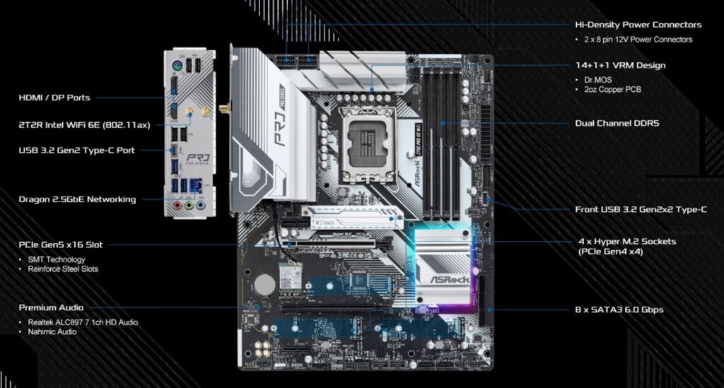 ASRock Z790 Pro RS WiFi info