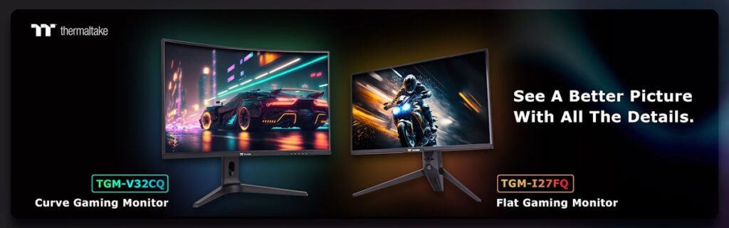 Thermaltake Announces the TGM I27FQ Gaming Monitor the TGM V32CQ Curve Gaming Monitor 2