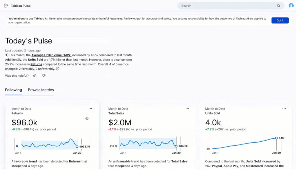 Tableau Pulse