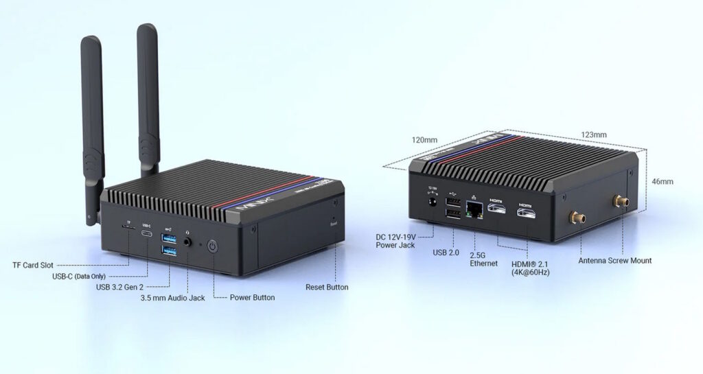 Z100 0dB Fanless Mini PC IO