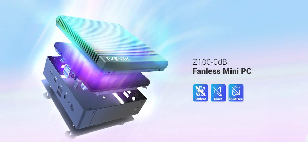 Z100 0dB Fanless Mini PC