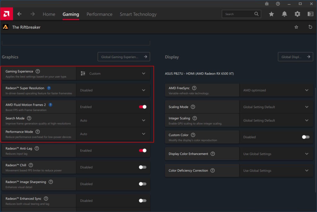 AMD Radeon Software AFMF2