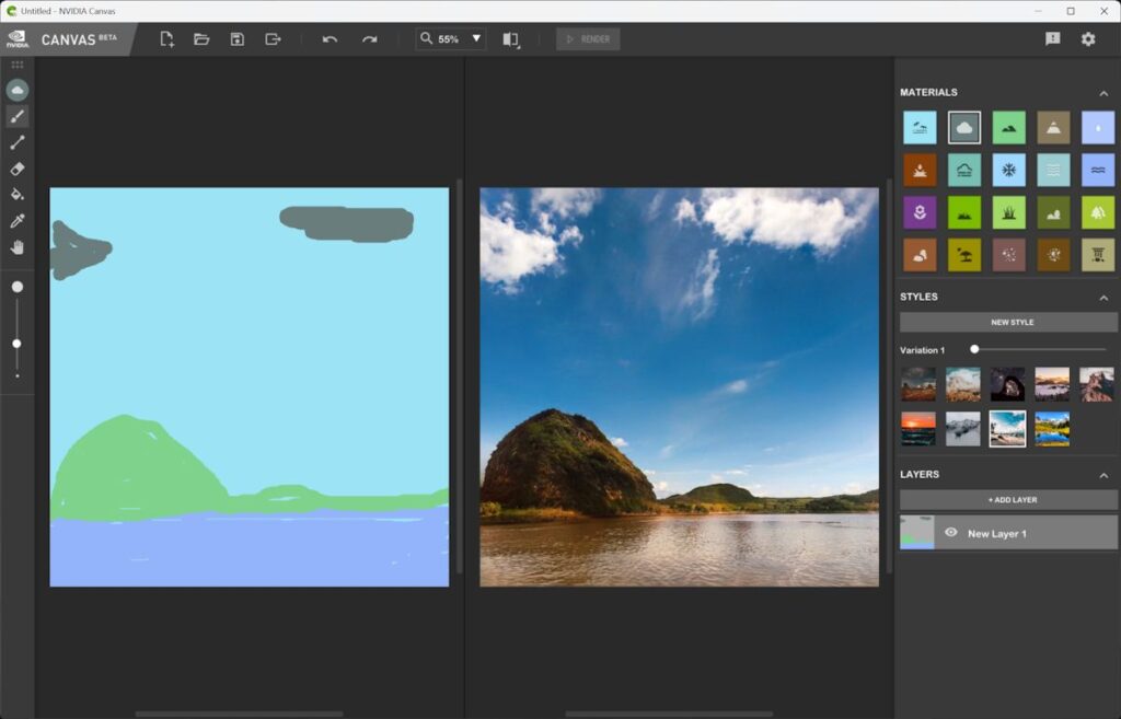 NVIDIA Canvas AI