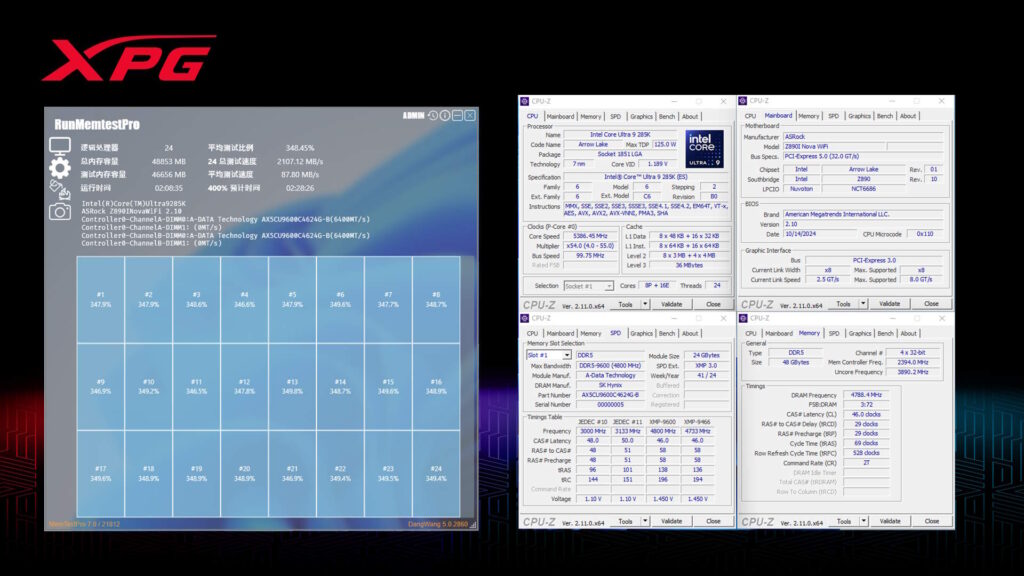 ADATA DDR5 CUDIMM ผ่านการรับรอง QVL เมนบอร์ด รองรับความเสถียรของโอเวอร์คล็อกสูงถึง 9600MT/s 2 ADATA PR ASRock Z890 9600