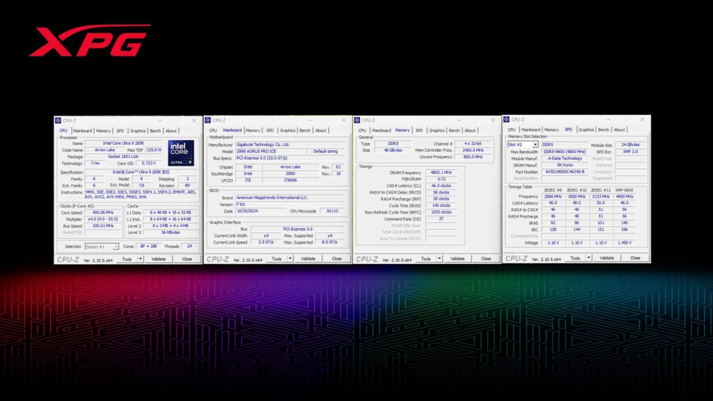ADATA DDR5 CUDIMM ผ่านการรับรอง QVL เมนบอร์ด รองรับความเสถียรของโอเวอร์คล็อกสูงถึง 9600MT/s 5 ADATA PR Gigabyte Z890 9600