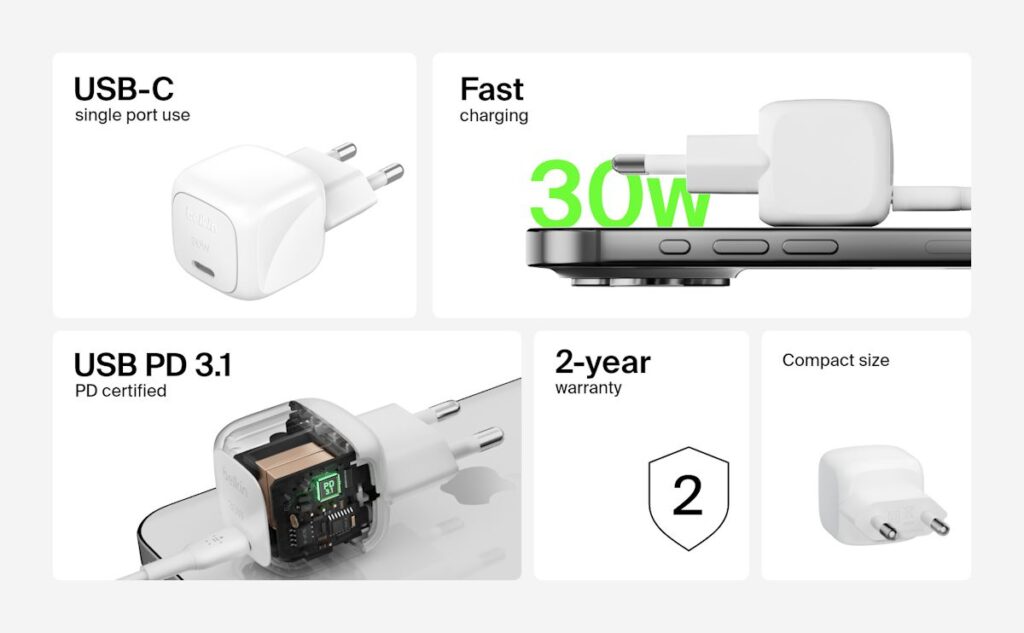 WCA008thWH boostcharge​ usbc compact wall charger 30w amazon a2 1940x1200 th