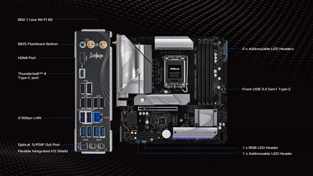 พรีวิว: ASRock B860M LiveMixer WiFi เมนบอร์ดมีสไตล์สำหรับสายครีเอเตอร์ 4 ASRock B860M LiveMixer WiFi