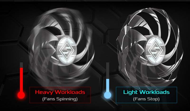 0dB Silent Cooling Spin For Cooling, Stop For Silence.