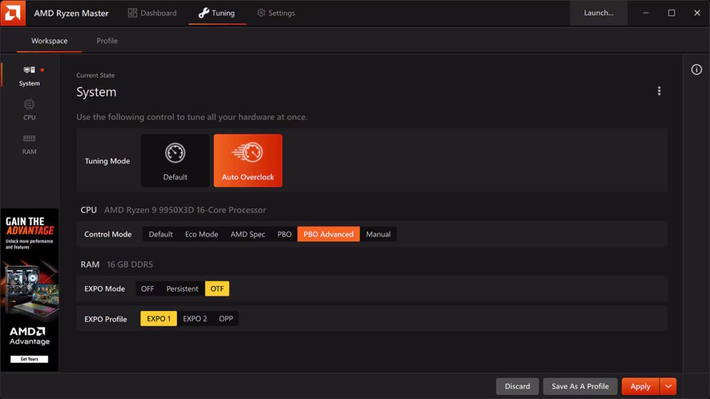 AMD ปล่อย Ryzen Master เวอร์ชัน 3.0.0.4199: ปลดล็อกศักยภาพ Ryzen และ Threadripper PRO อย่างเต็มพิกัด พร้อม UI ใหม่และฟีเจอร์เด็ดเพียบ! 3 Ryzen Master Zen5 automatic overclocking