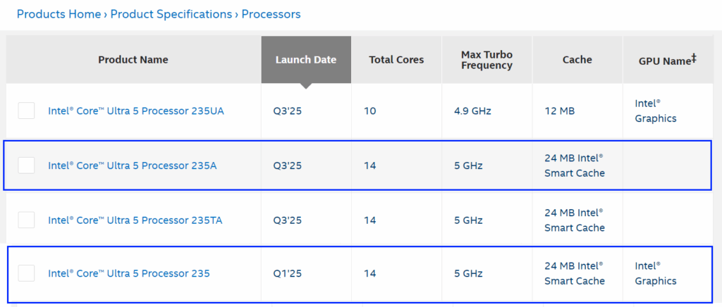 Core Ultra 5 235