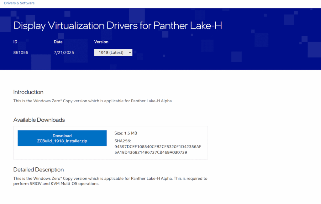 Panther Lake-H Driver
