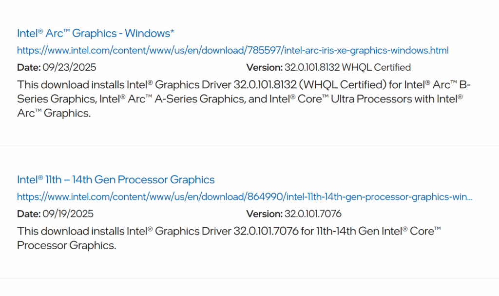 intel gpu old driver new driver