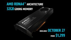 กราฟิกการ์ด AMD Radeon AI PRO R9700 เตรียมวางจำหน่าย 27 ตุลาคมนี้