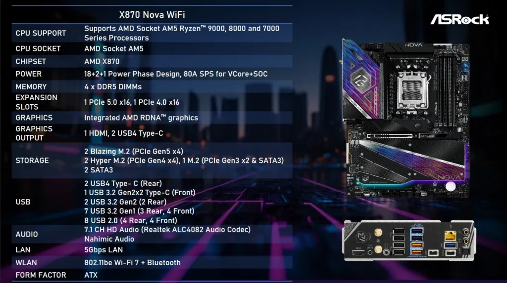 ASRock X870 Nova WiFi