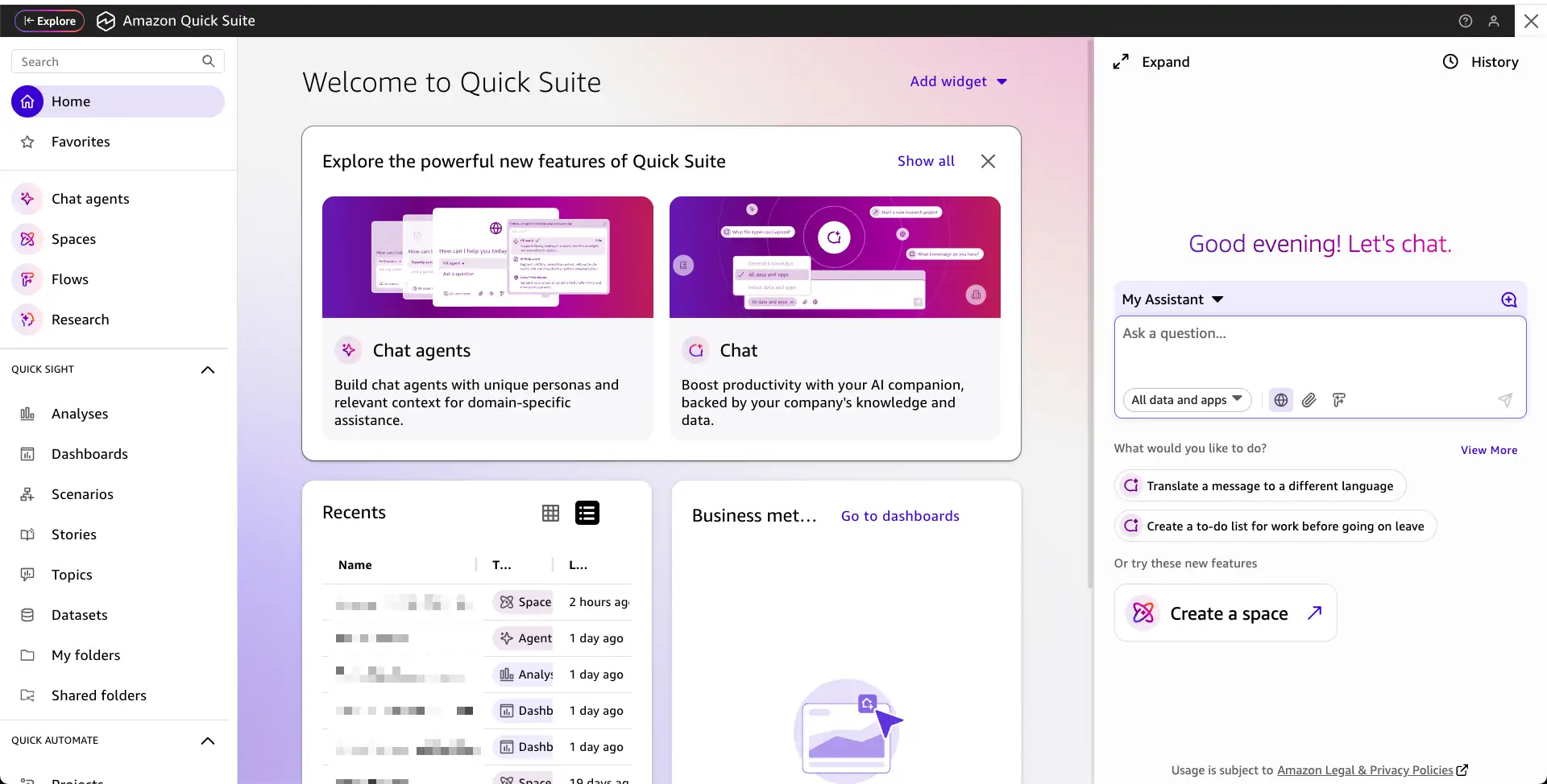 AWS quick suite 1