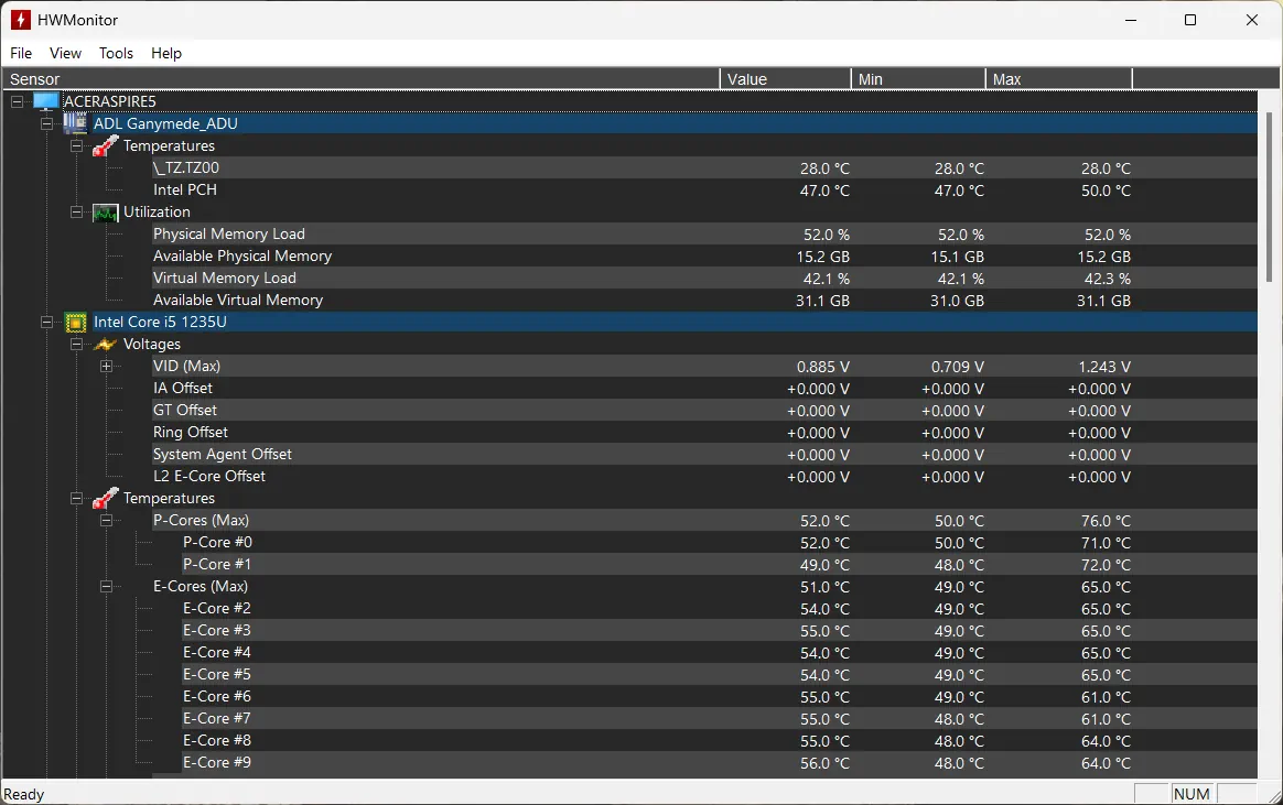 HWMonitor update
