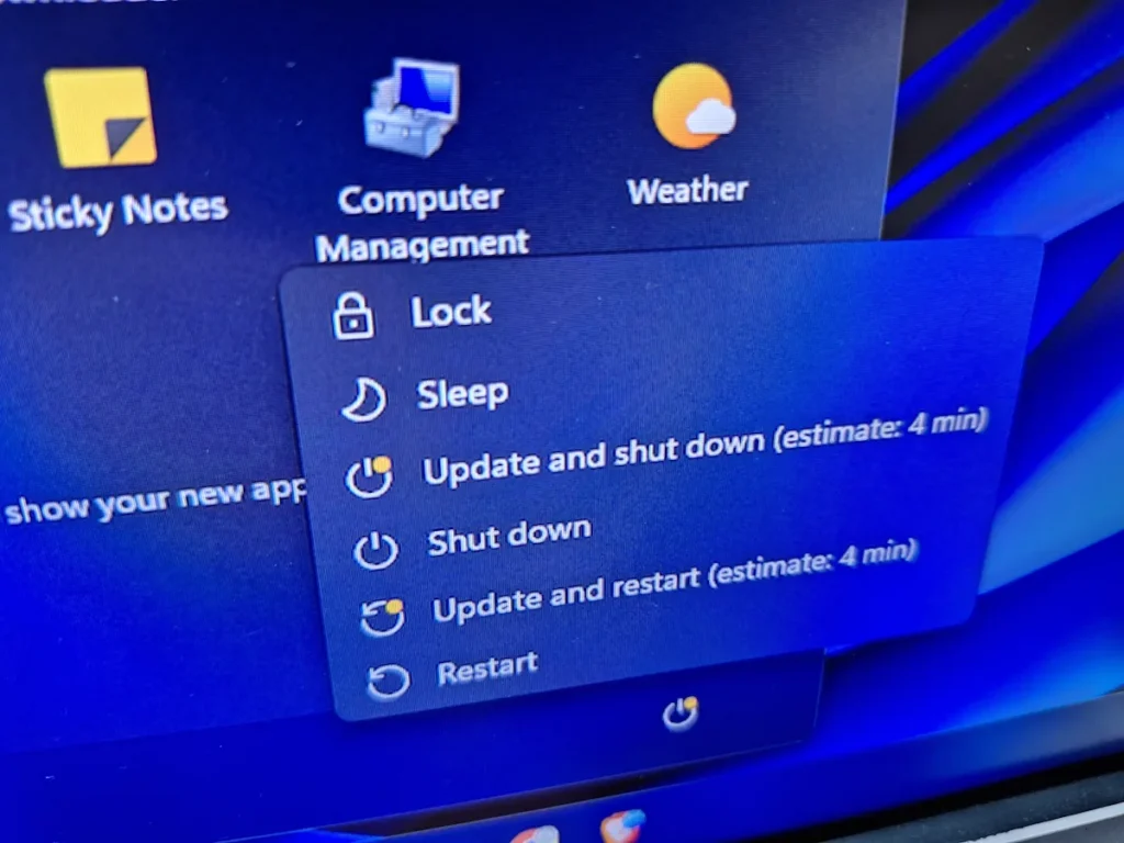 Update and Shut Down