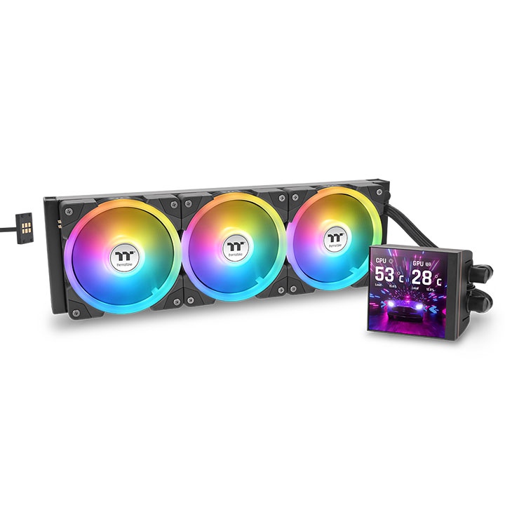 Thermaltake MAGFloe 360 Ultra ARGB Sync: AIO Liquid Cooler สุดล้ำด้วยจอ LCD 3.95 นิ้ว รองรับ TDP 355W สำหรับการระบายความร้อนแบบจัดเต็ม 5 magfloe 360 ultra argb sync aio bk 1re 1