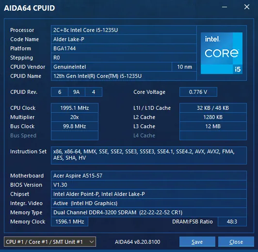 FinalWire ปล่อยอัปเดต AIDA64 v8.20 ปรับปรุง SensorPanel อย่างมีนัยสำคัญ และอัปเดตข้อมูลฮาร์ดแวร์ที่ถูกต้อง 2 cpuid aida64 8 20 1