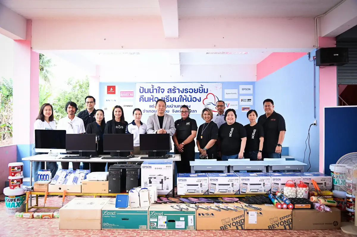 เอปสันจับมือพันธมิตรลงพื้นที่หาดใหญ่ ร่วมฟื้นฟูโรงเรียน