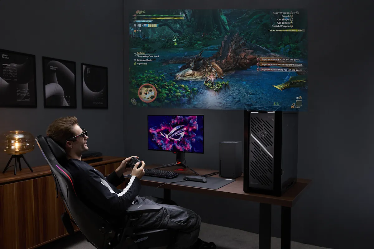 ROG XREAL R1 with ROG Control Dock Desktop