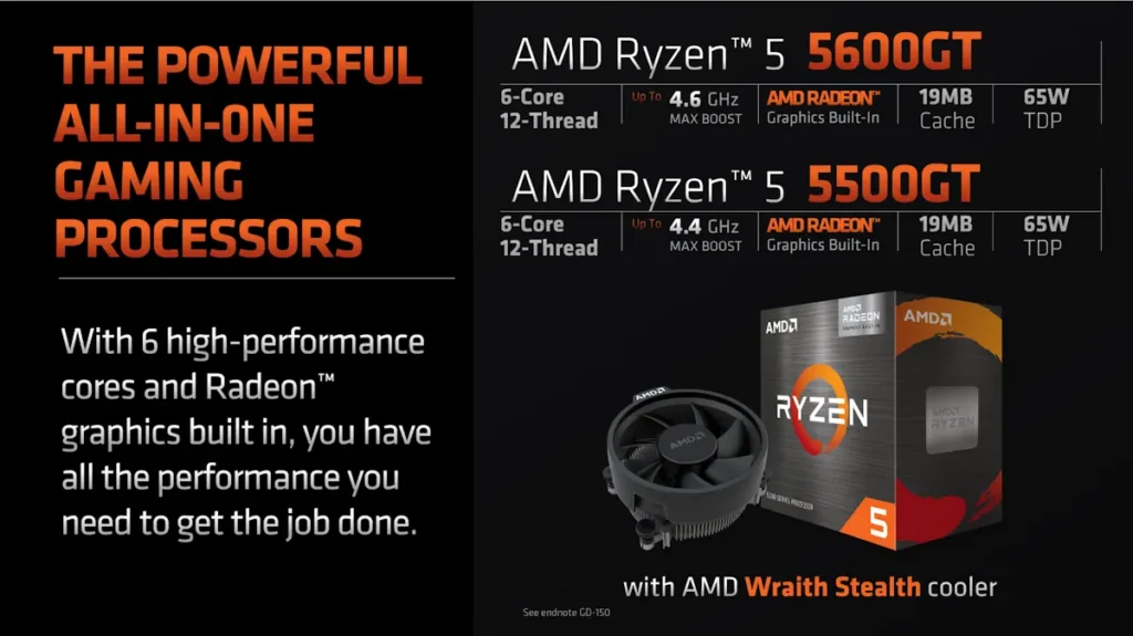 สรุป Ryzen 3000G/4000G/5000G/8000G ซีรีส์ ที่ใช้ได้กับ AMD Software: Adrenalin Edition (อัปเดตปี 2026) 3 AMD Ryzen 5 5600GT, 5500GT