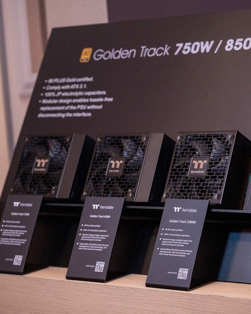 Thermaltake เปิดตัวพาวเวอร์ซัพพลายใหม่ Golden Track Series ขับเคลื่อนนวัตกรรมแห่งอนาคต ขุมพลังระดับทอง 750W, 850W, 1000W และ 1200W 2 Golden Track Series