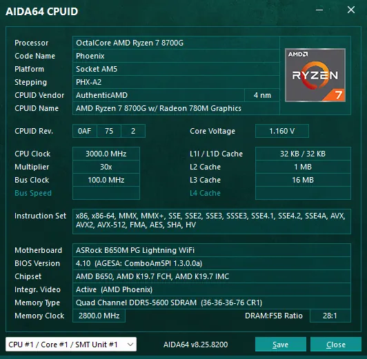 AIDA64: โปรแกรมวิเคราะห์และทดสอบระบบคอมพิวเตอร์แบบครบวงจร 3 AIDA64 CPUID