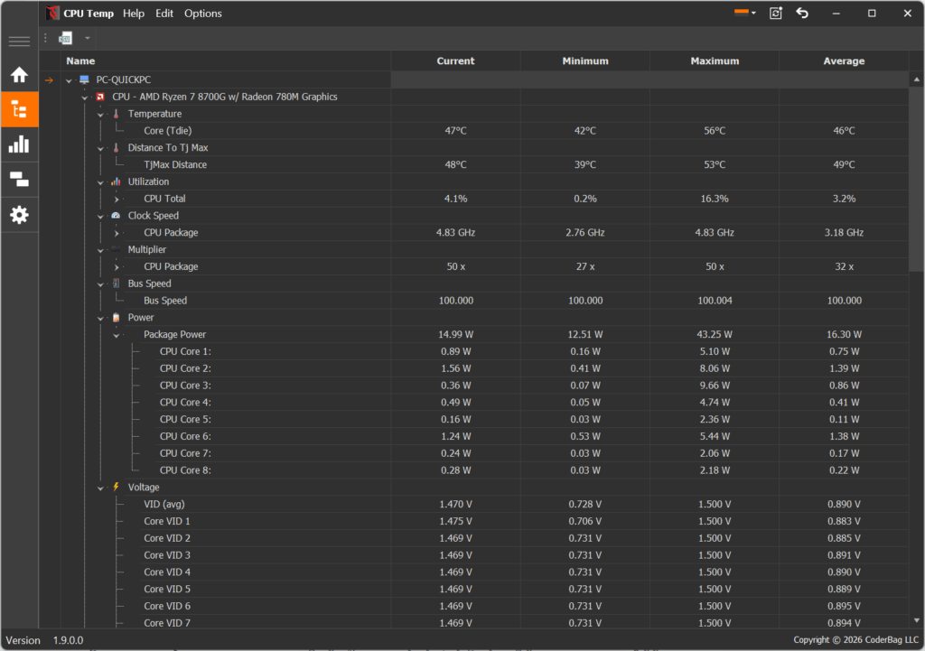 CPU Temp: โปรแกรมเช็คอุณหภูมิ CPU ที่ตรวจเช็คได้อย่างละเอียด 2 Screenshot 2026 02 10 080808