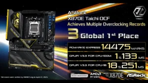 ASRock X870E Taichi OCF นิยามใหม่ของความแรง เมื่อ Taichi OC Formula ผงาดครองบัลลังก์โอเวอร์คล็อกระดับโลก