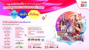 ทรู คอร์ปฯ เผย “Mobility Data” สงกรานต์ 2569 ชี้เทรนด์เดินทางทั้งไทย-ต่างชาติกระจายเล่นน้ำทั่วไทย อีสานขึ้นแท่นไปเยือนสูงสุด นักท่องเที่ยวจีนครองอันดับ 1 แชมป์เที่ยวไทย