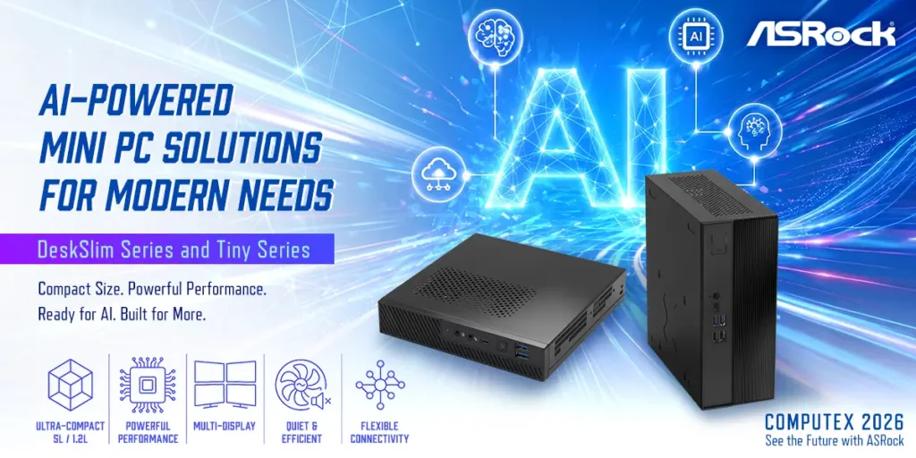 ASRock ฉลองครบรอบ 10 ปีแห่งความสำเร็จของซีรีส์ Taichi และขยายระบบนิเวศ AI อย่างเต็มรูปแบบในงาน COMPUTEX 2026 6 ASRock COMPUTEX 2026 6