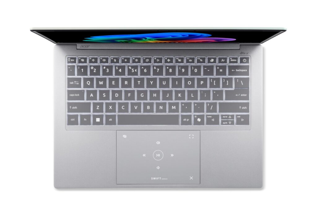 Acer เปิดตัวทัพโน้ตบุ๊กขุมพลัง Intel Core Ultra Series 3 ใหม่ 3 รุ่นรวด: Swift Edge 14, 16 และ Swift Go 16 4 acer swift edge 14 ai sfe14 i51 non fingerprint with backlit on with touchpad media mode on wp oled calcite white 04 1280x1280 1