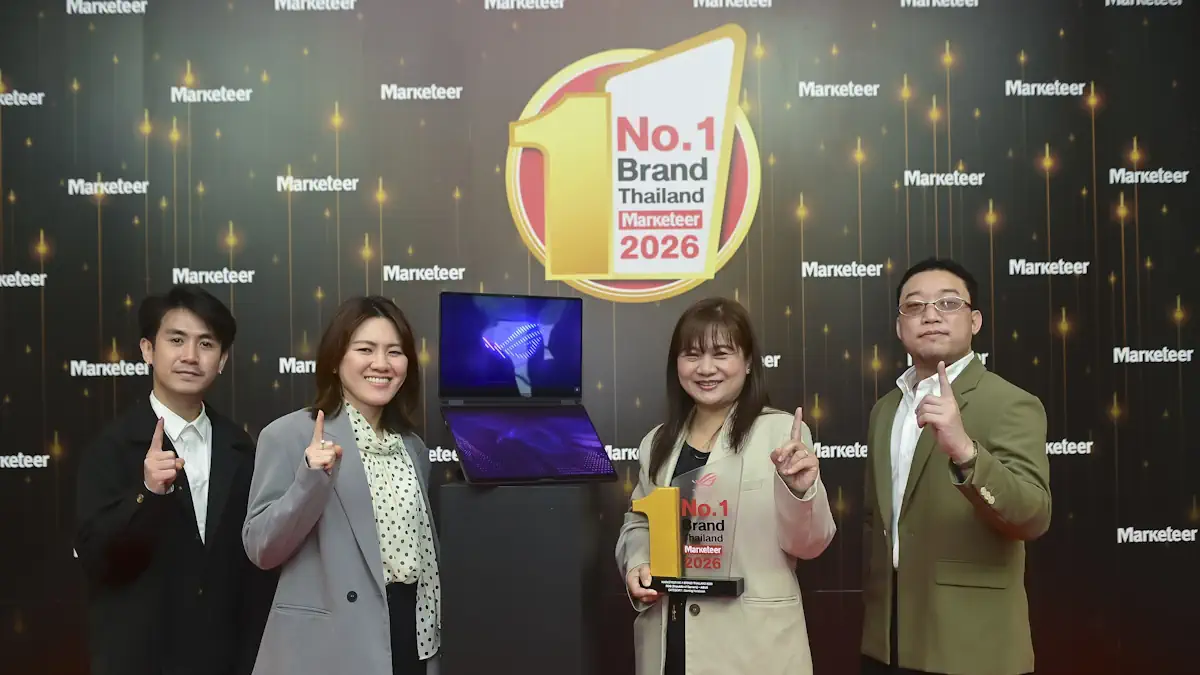 ROG ฉลองครบรอบ 20 ปี ตอกย้ำความเป็นผู้นำตลาดเกมมิ่งโน้ตบุ๊ก คว้ารางวัล Marketeer No.1 Brand Thailand 2026 1 ROG 20yr 01