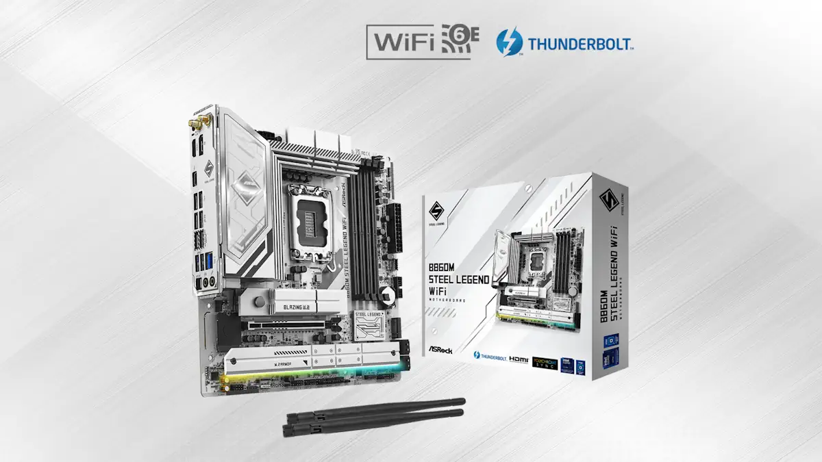 ASRock B860M Steel Legend WiFi เมนบอร์ด mATX สำหรับ Core Ultra 200 ที่ให้ฟีเจอร์ระดับสูงครบเครื่อง 1 ASRock B860M Steel Legend WiFi