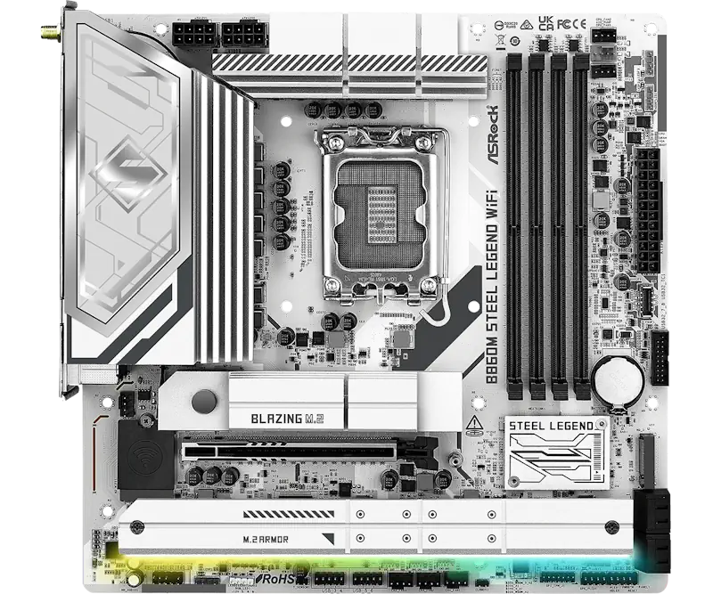ASRock B860M Steel Legend WiFi เมนบอร์ด mATX สำหรับ Core Ultra 200 ที่ให้ฟีเจอร์ระดับสูงครบเครื่อง 2 B860M Steel Legend WiFiL3