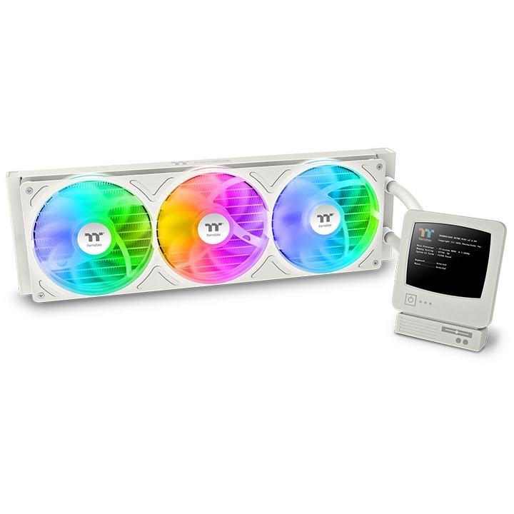 Thermaltake Retro 360 Ultra ARGB Sync AIO Liquid Cooler ชุดน้ำ 360 มม. สายเรโทร พร้อมจอ LCD ทรง CRT และพัดลมแบบเฟรมเดียว 3 retro 360 ultra argb sync aio liquid cooler 1