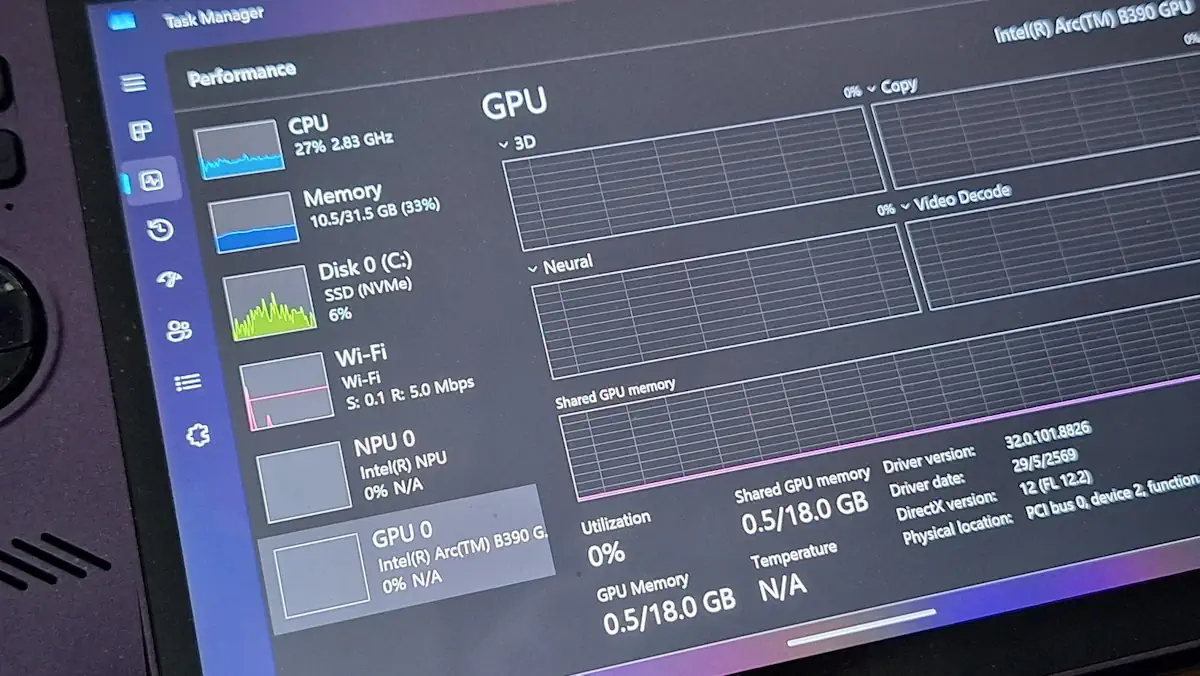 windows taks manager update