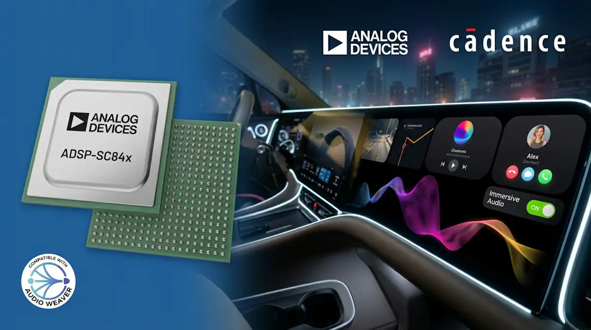 Cadence ผนึก Analog Devices ส่งมอบ Tensilica IP เสริมทัพชิป ADSP ยุคใหม่ ยกระดับประสิทธิภาพประมวลผลเสียงในรถยนต์พุ่งขึ้น 5 เท่า 1 Cadence Tensilica IP Powers Analog Devices