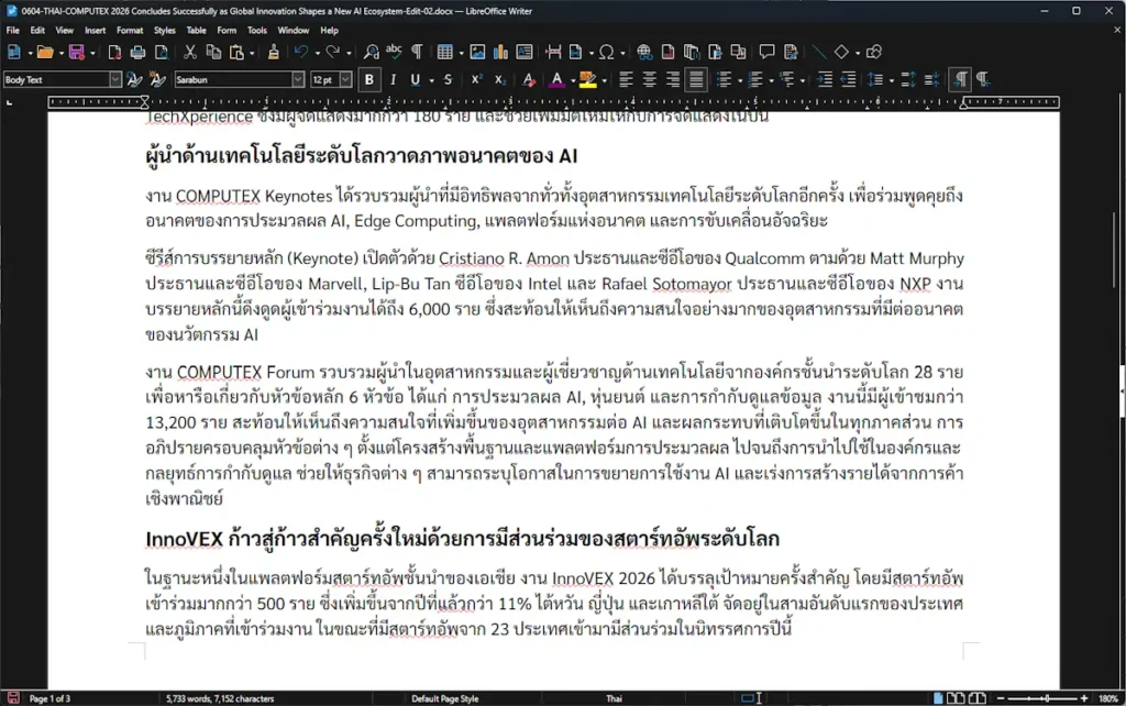 Write LiberOffice