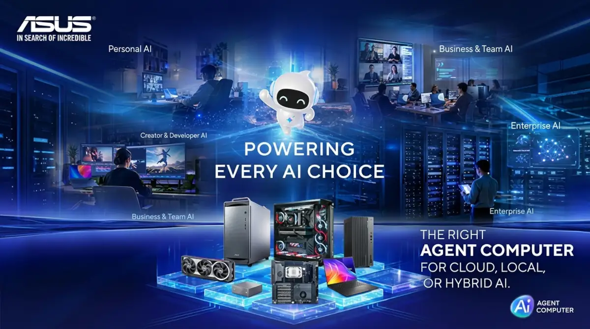 ASUS เปิดตัว Agent Computer ขับเคลื่อนทุกทางเลือกในการใช้งาน AI 1 ASUS Agentic Computing